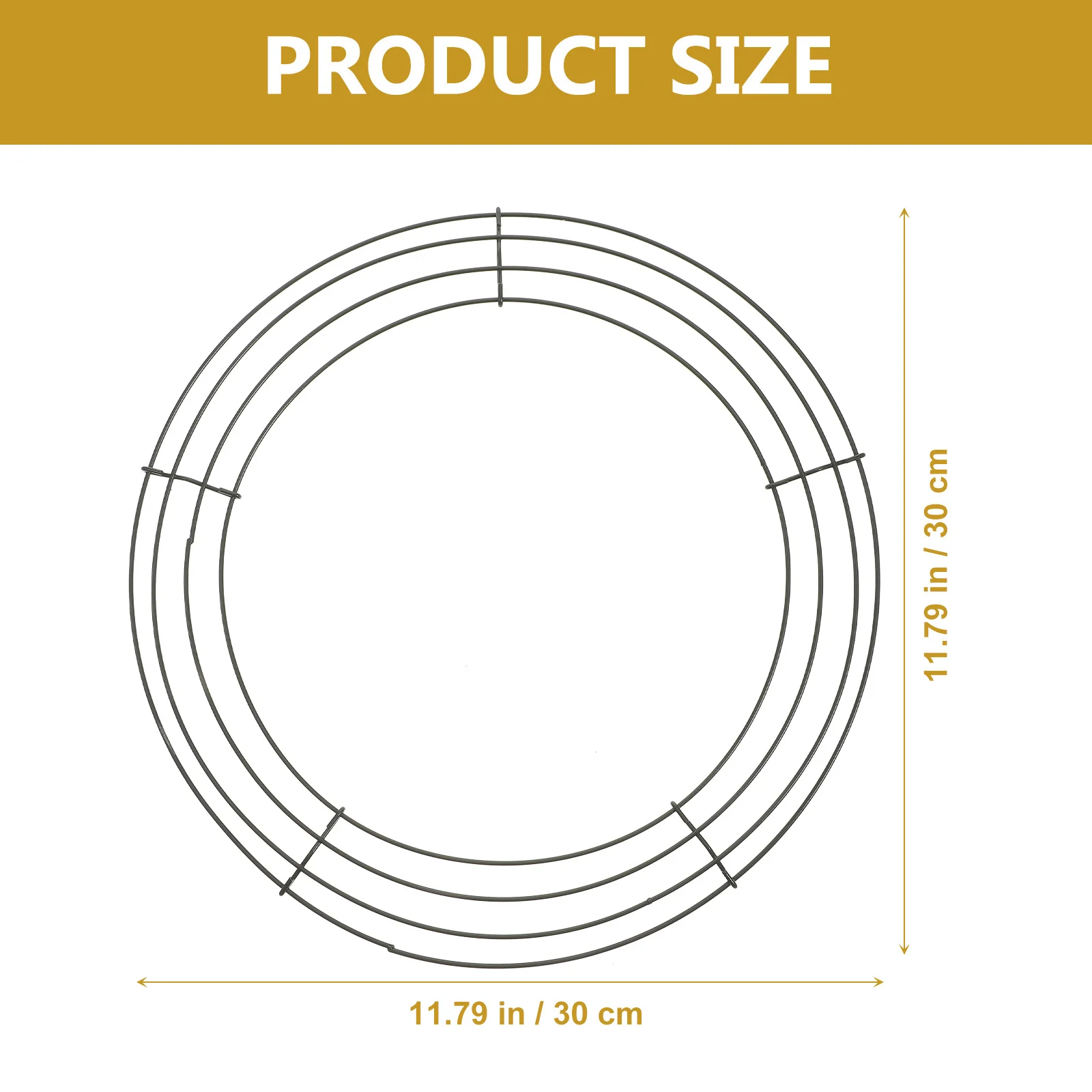 2Pcs Metal Wreath Ring Stand Round Backdrop Flower Garland Frame Home Office Decor Supplies Wreath Frames