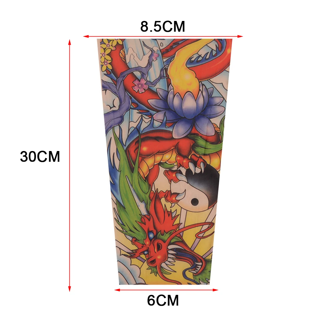 New Children Outdoor Sport Summer Cooling Basketball Running Flower Arm Sleeves Sun Protection Arm Cover Tattoo Arm Sleeves