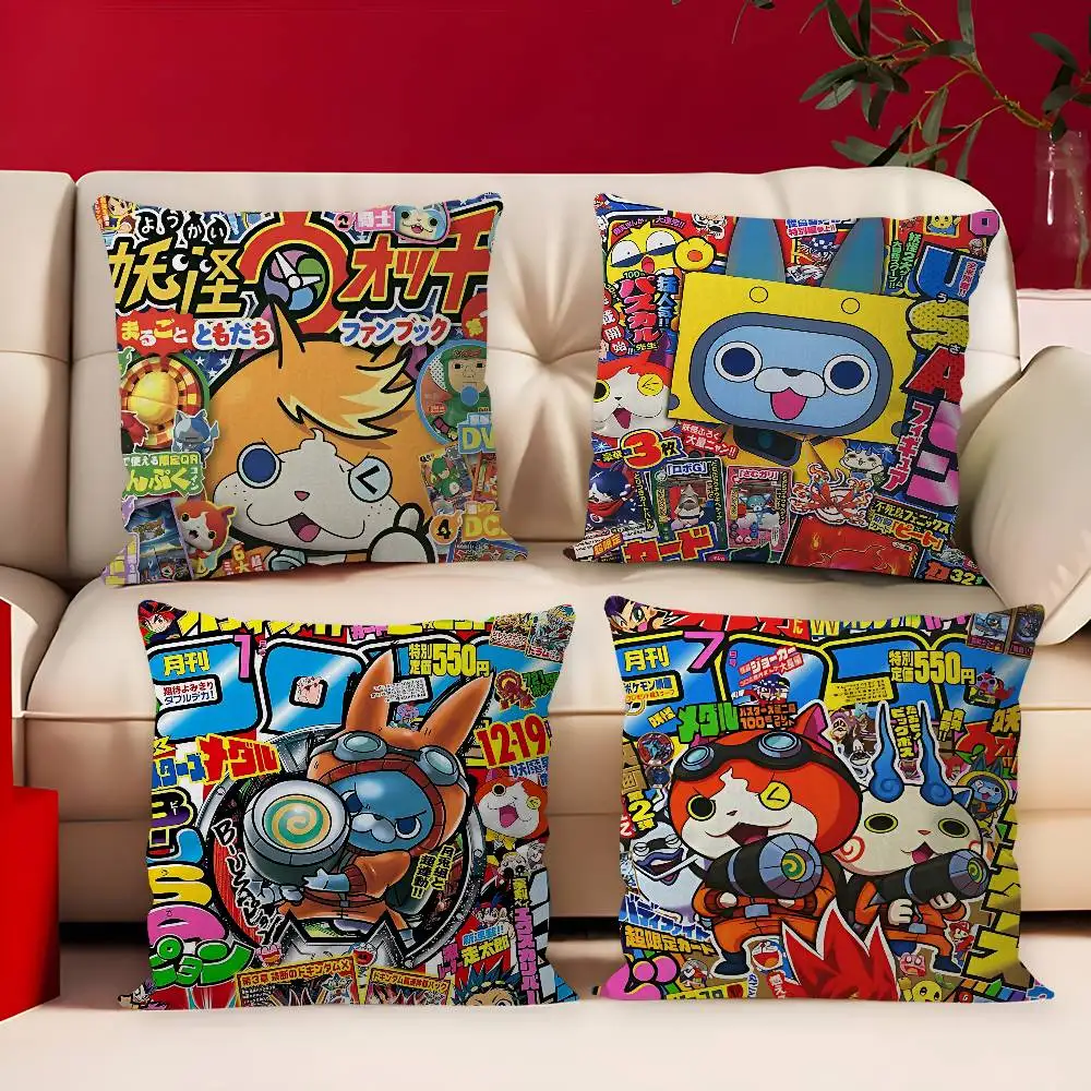 Yo Kai Watch Anime Pillow Gifts Home Office Furnishings Bedroom Sofa Car Cushion Cover Case 45x45cm