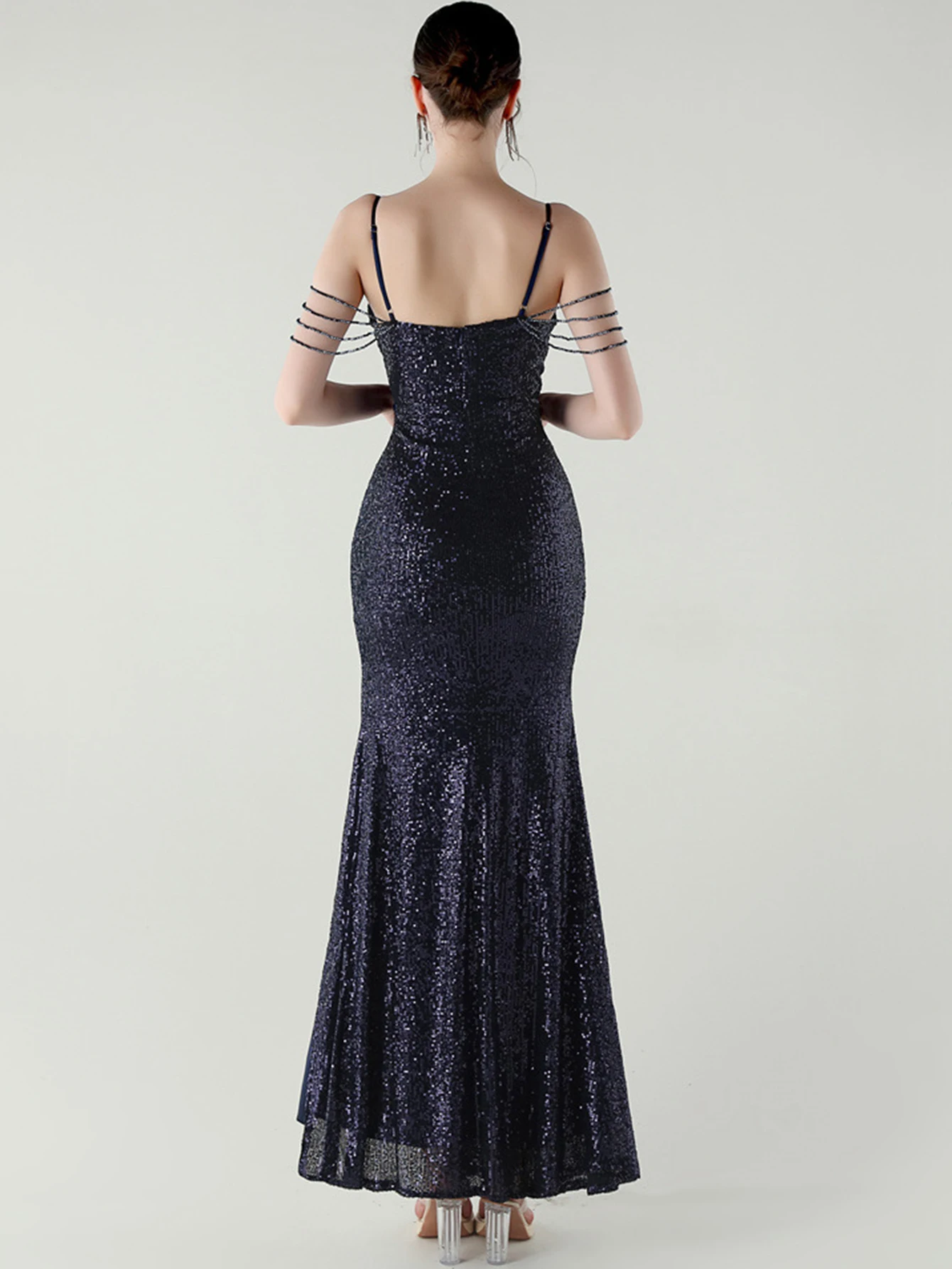 เซ็กซี่สีขาว backless Maxi เลื่อมฤดูร้อนชุดผู้หญิง Elegant อย่างเป็นทางการชุดยาวผู้หญิงหรูหราชุดราตรี vestidos