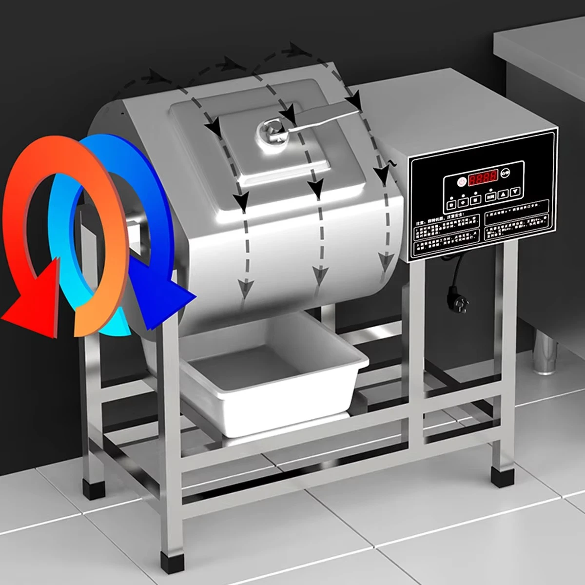 Good Performance High Efficiency Commercial Grade Meat Tumbler Vacuum Marinator Marinating Machine