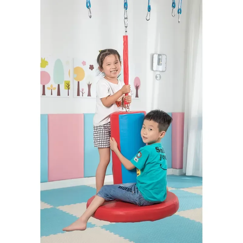 Vertical bucket swing equipment for sensory integration training pre-K education children's sensory sports entertainment