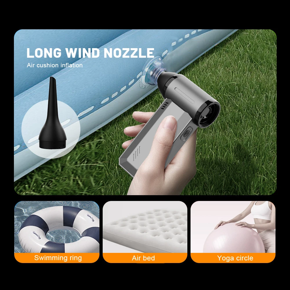 350000 RPM Mini Turbo Jet Fan Powerful Air Blower 200W High Speed Turbo Violent Fan Brushless Jet Blower Strong Dust Removal