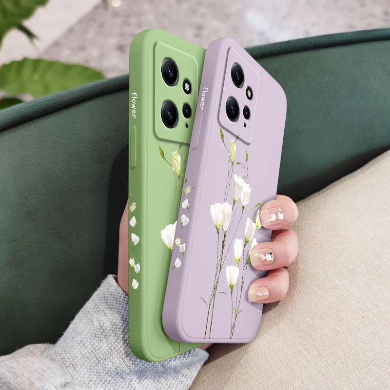 Elegant Lily Phone Case For Xiaomi Redmi Note 13 12 12S 11 11S 10 10T 10S 9 9S 8 7 Pro Plus 4G 5G Liquid Silicone Cover