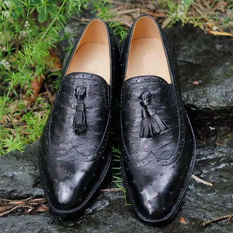 

ourui business formal ostrich leather men shoes for men black leather shoes for men male shoes
