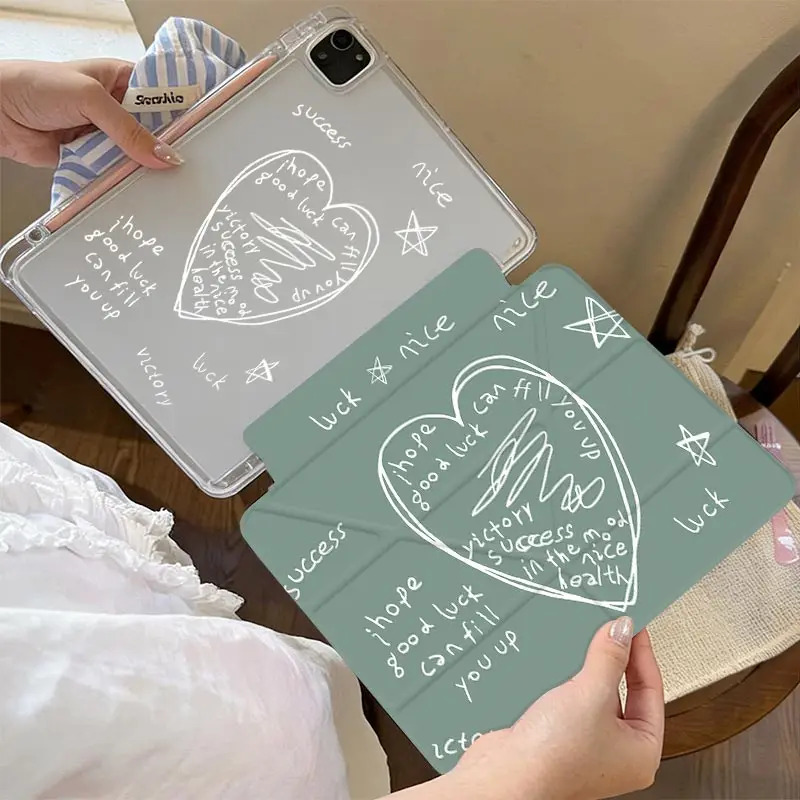 3+Y Fold Clear Acrylic Shell For iPad10.2 7/8/9th 4/5th 10.9 IPad Mini6 8.3 Pro 11 2024 iPad A16 2025 11th Air11/13inch