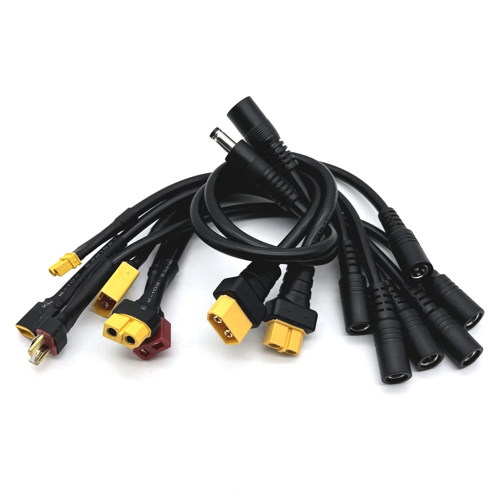 1PCS XT30 XT60 T Plug Female Male To DC 5.5*2.1mm Connector Battery Charging Adapter Cable Conversion Wire for DC Power Charger
