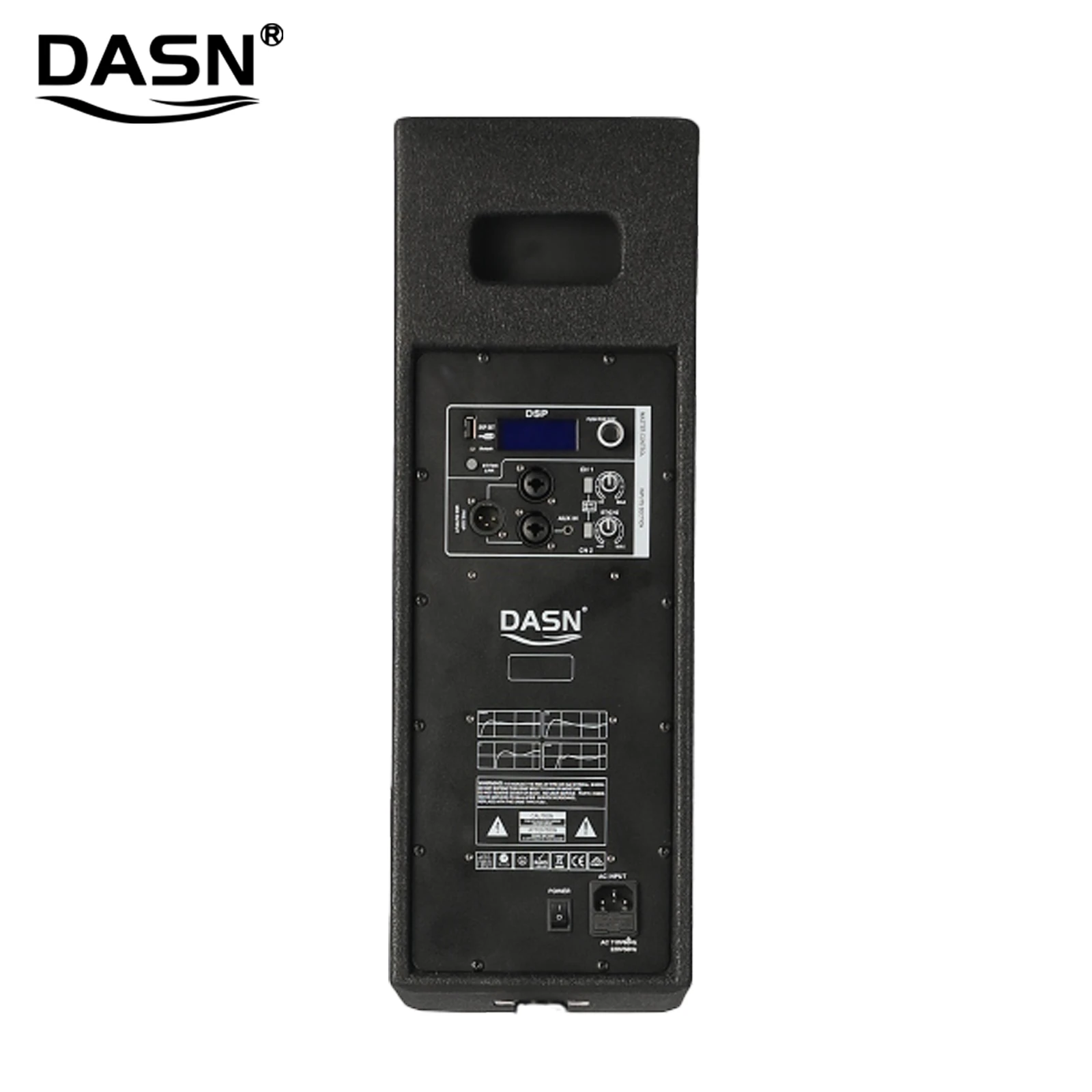 DASN C5DC Dual 6.5 Inch 2000W DSP BT Professional Active Home Stage Office Party Sound System Portable Full Frequency Speaker