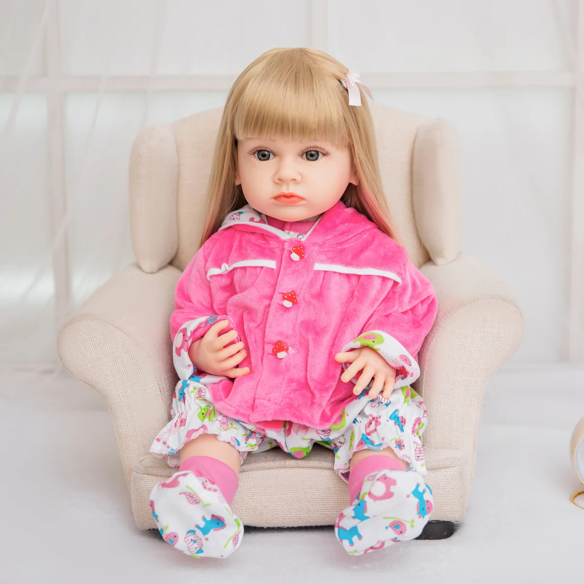 

55cm Little Phoenix Fairy Blonde Girl's Moon Sister Doll Simulated Baby Rebirth Doll