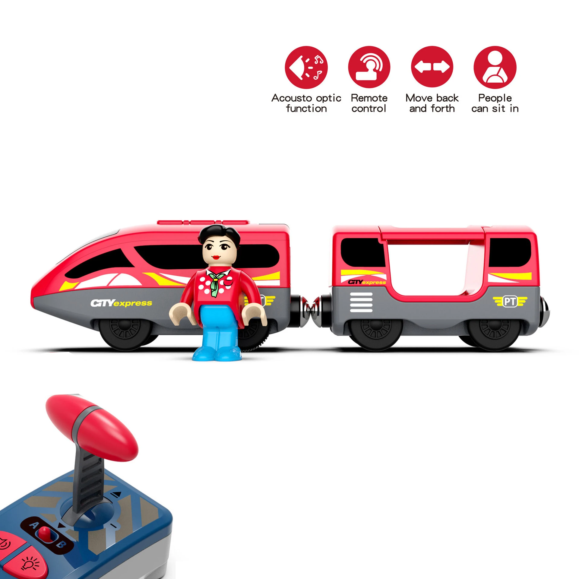 Pociąg RC Akcesoria kolejowe Zdalnie sterowany pociąg elektryczny Magnetyczny wagon kolejowy Pasuje do wszystkich marek Zabawki kolejowe dla dzieci W01