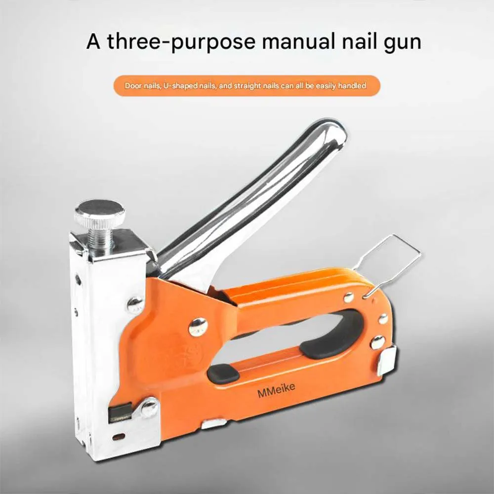 Pistola sparachiodi manuale con un sparatutto per unghie a tre usi, viene fornito con un dispositivo per il sollevamento delle unghie e 600 chiodi in regalo