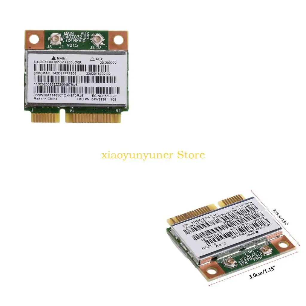 P9JB Mini PC-E Wireless Network Card, BCM943142HM Bluetooth-compatible 4.0 2.4 / 5 GHz Dual-Band Wireless LAN Card