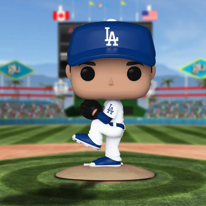 펀코 팝 오리지널 정품 다저스 Shohei Ohtani 105 # 106 액션 피규어 소장 모델 장식품 소년 소녀 어린이 선물용 장난감