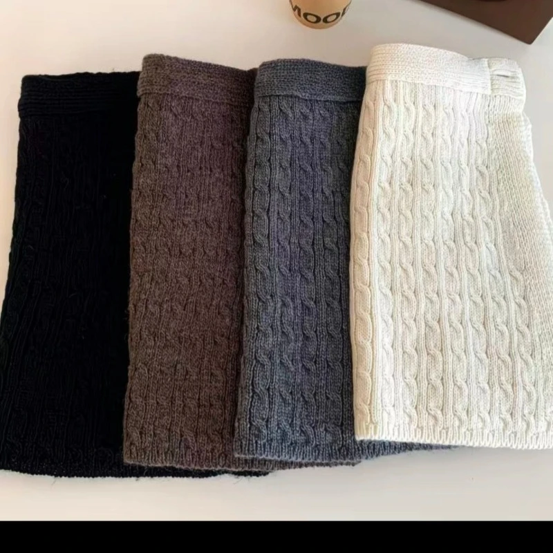 Twist Fart Curtain New Knit Women's Skirt Layering All-match Hong Style Slim Skirt Premium Small Fellow Lazy Skirts