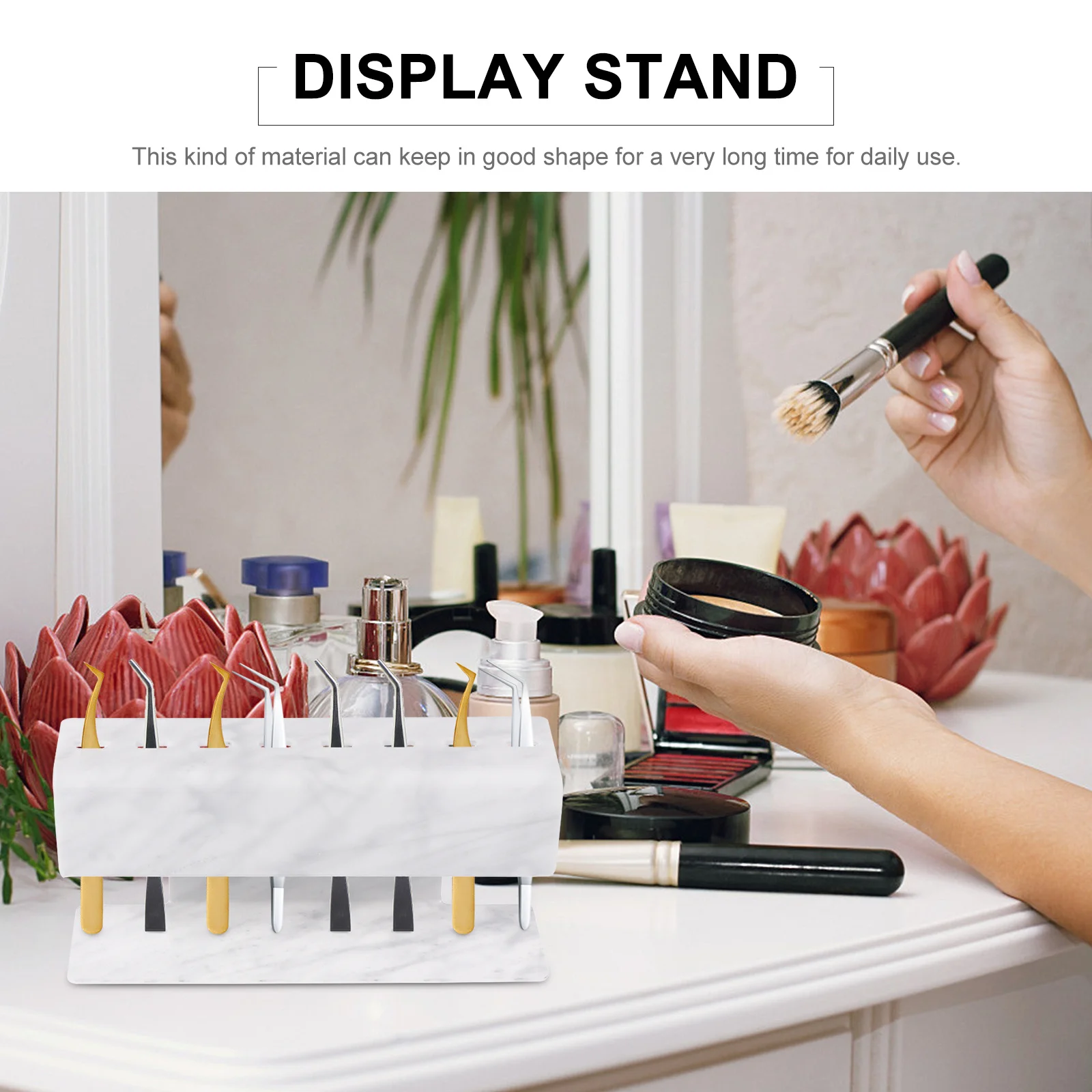 Pinzettenhalter mit 8 Fächern, Acrylständer, Aufbewahrungsregal für Wimpernverlängerungswerkzeuge, Organizer, Präsentationsständer, Pinzettenhalter