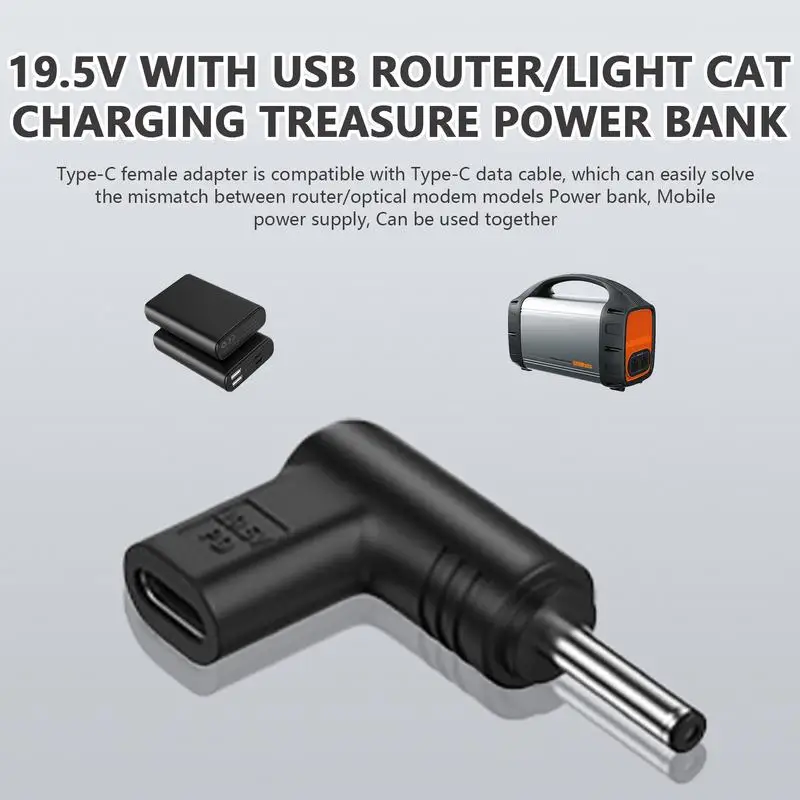 USB C To DC Adapter 19.5Volt USB Adapter USB C To DC 5.5x2.5mm/5.2x2.1mm/4.8x1.7mm/4.0x1.7mm/3.5x1.35mm/3.0x1.1mm Power Plug