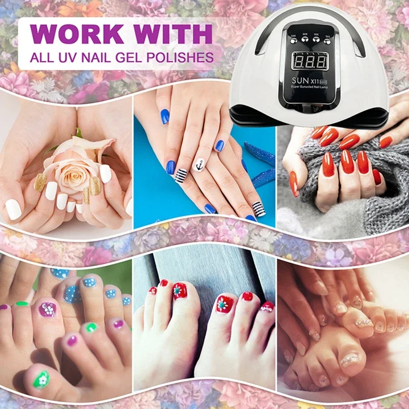 UV LED速乾性ネイルランプ,4タイマー設定のマニキュアランプ,ポータブルネイルドライヤー,ネイルアート用ライト,サロンツール