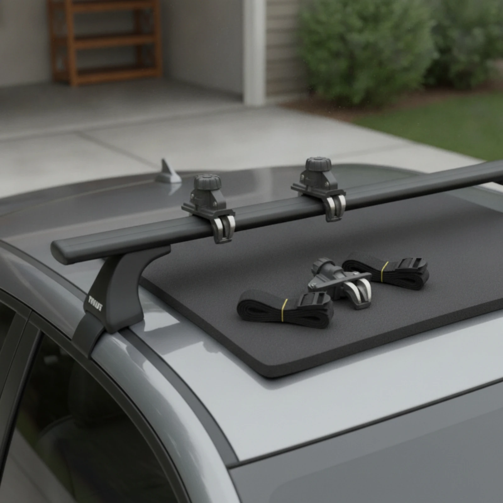 4 Pieces Roof Box Mounting Clamp with Strap Sturdy Roof Box Fastening Clamp Car Part Long-Lasting Compact for Travelers