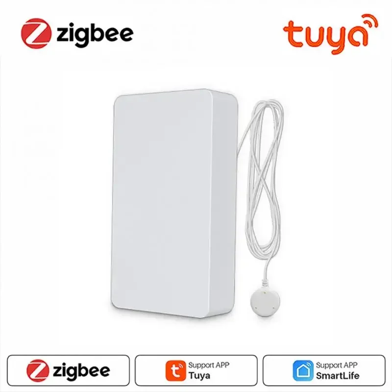 

Датчики утечки воды Tuya Zigbee, детектор затопления, защита умного дома, сигнализация о переполнении воды, датчик, поддержка Smart Life