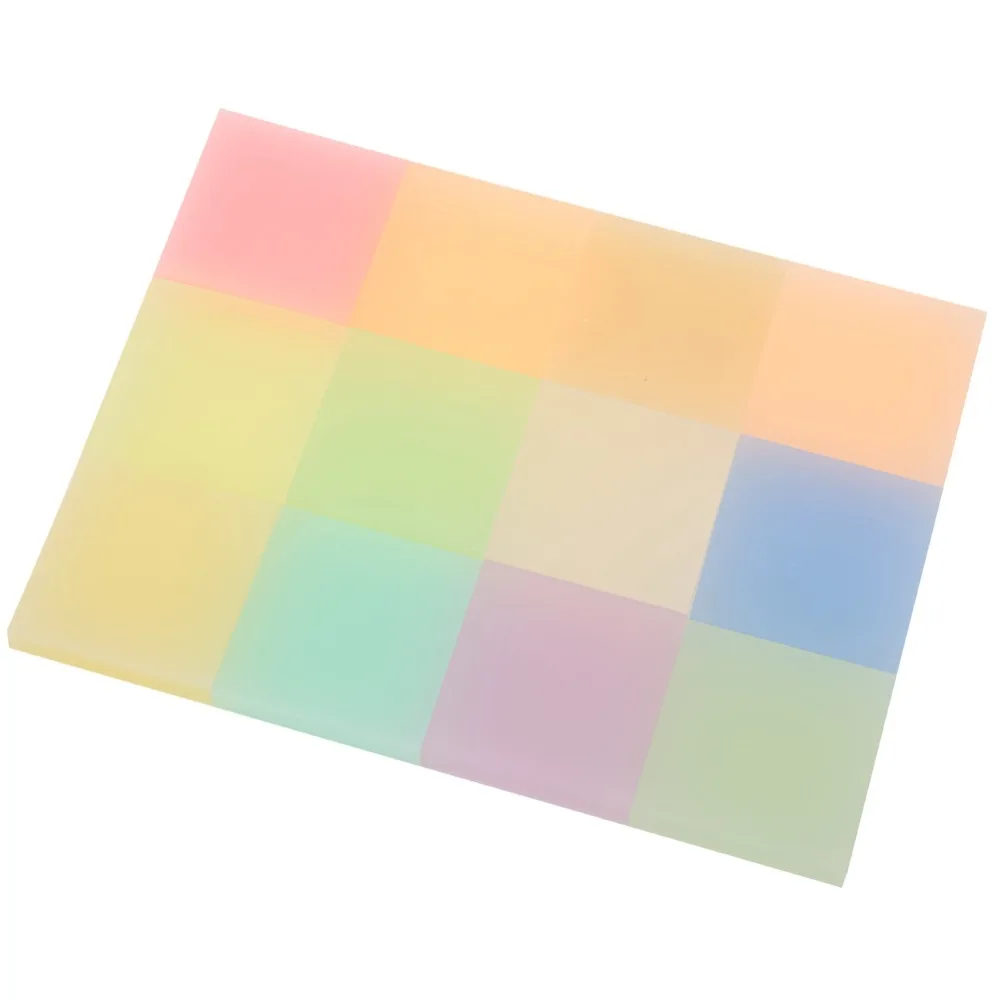 12pcs Semi Transparent Rubber Carving Blocks 12 Colors PVC Engraving Rubber Block 5x5x1cm Durable Rubber Stamp Blocks