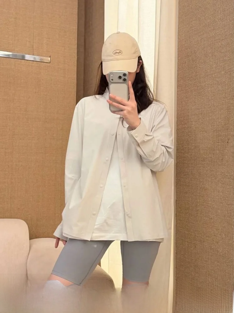 

Men's Commute Waterproof Cool Feeling Long Sleeve Twill Shirt Standard Fit Casual Style Button Placket Pure Color Spring 2026