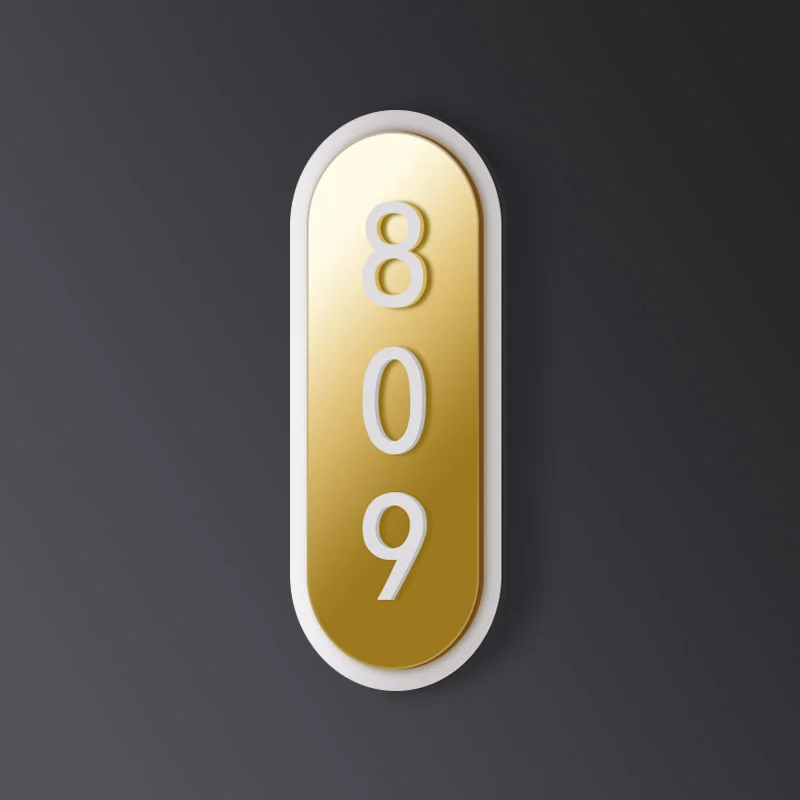 Acryl deurplaat met sticker of magneet, gepersonaliseerd 3D lasergesneden huisnummer voor huis, villa, winkel, kantoor, appartement, hotel