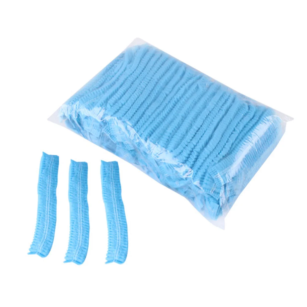 

200Pcs Disposable Hair Cap Soft Nonwoven Breathable Lightweight Elastic Band Suitable for Salon Home Beauty Care