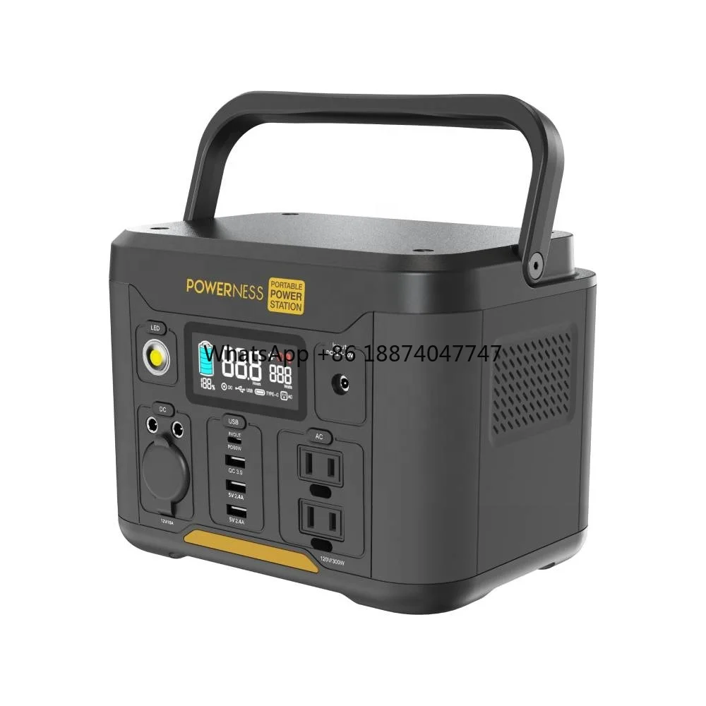 POWERNESS 300W Energy Storage Battery, Multi-Function Solar Generator, Camping 110v 220v Solar Portable Power Station