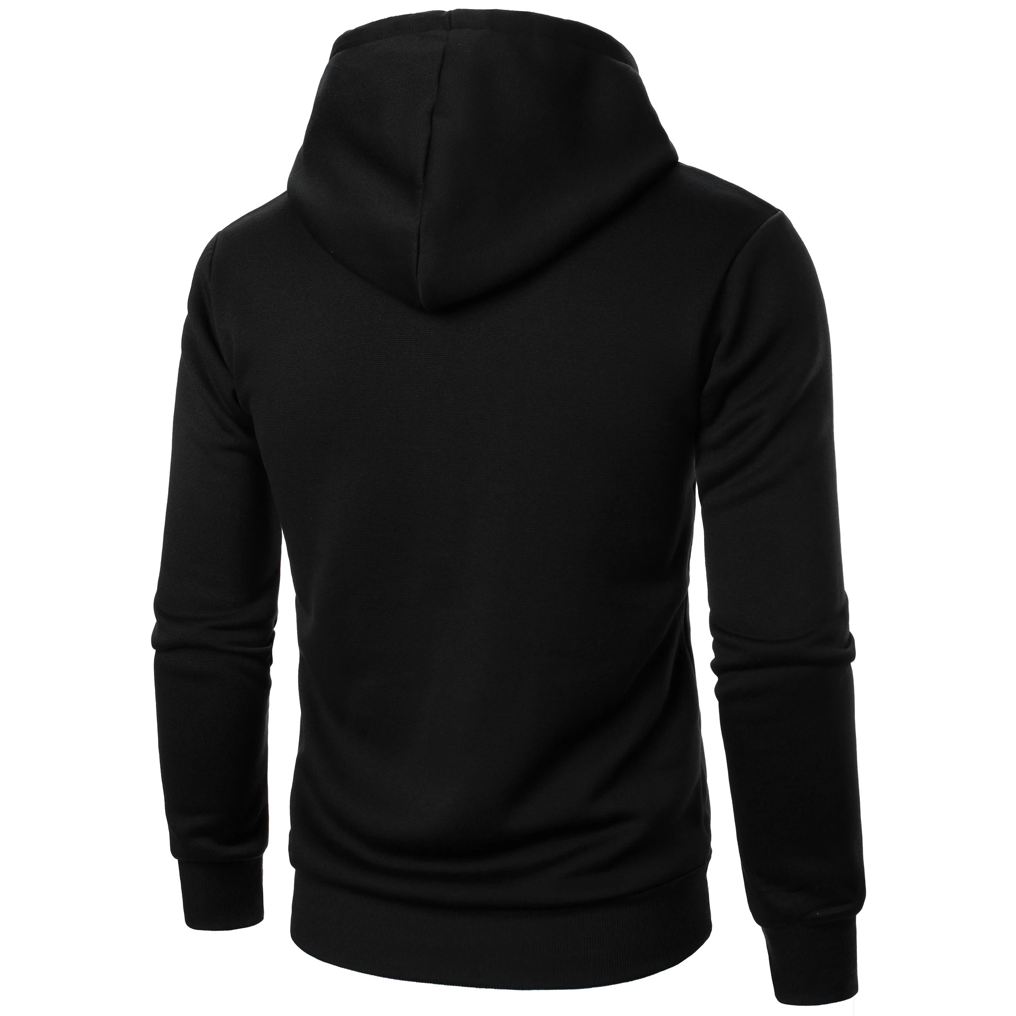 Men's autumn and winter solid color outdoor sports casual hoodie top view 5
