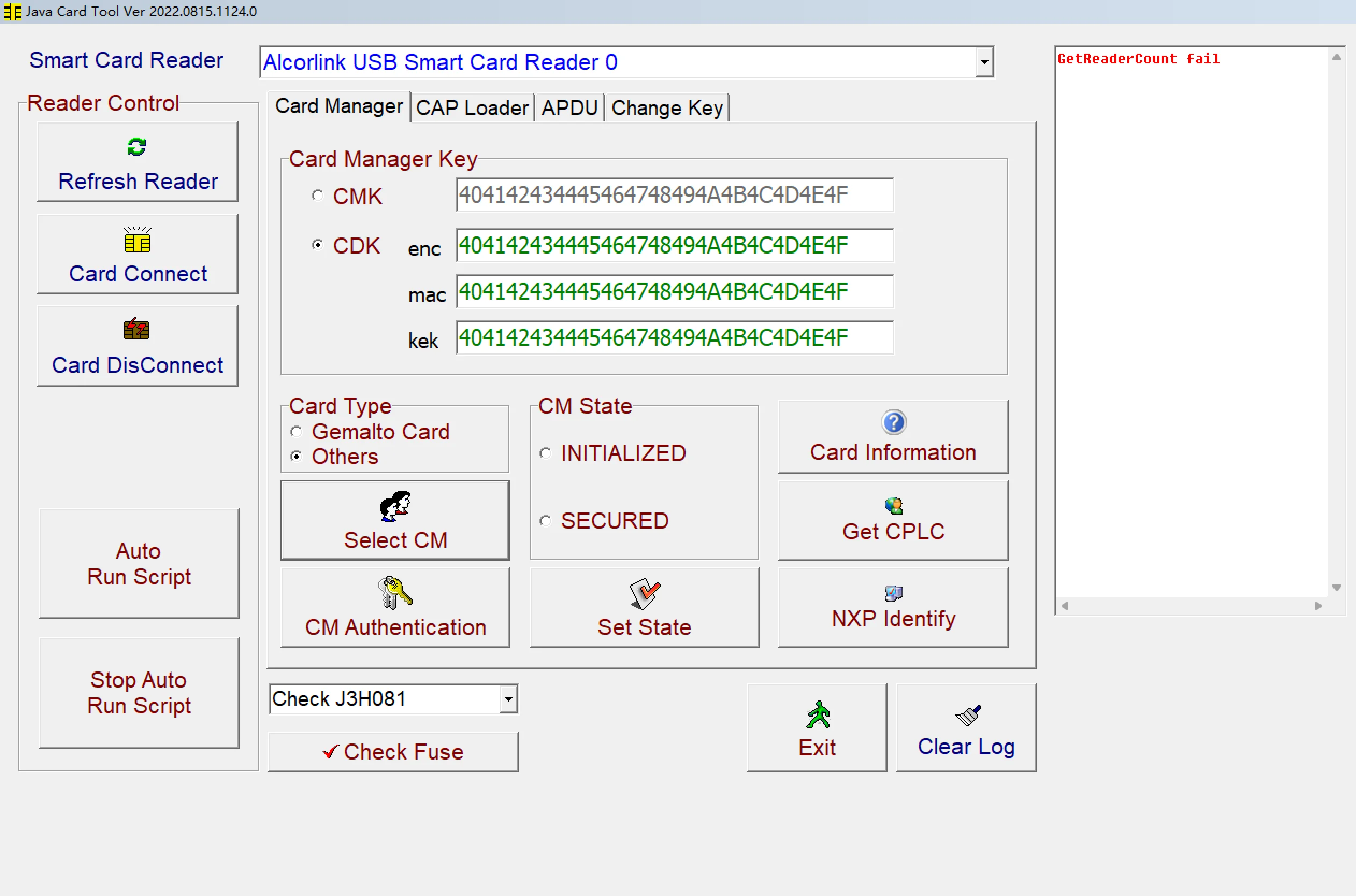 JCOP Manager Searcher Tool and  APDU Commands Card Tool for J2A040 40K JCOP31-72K J3H081 J3R150 J3R145 J3R180 JAVA Cards