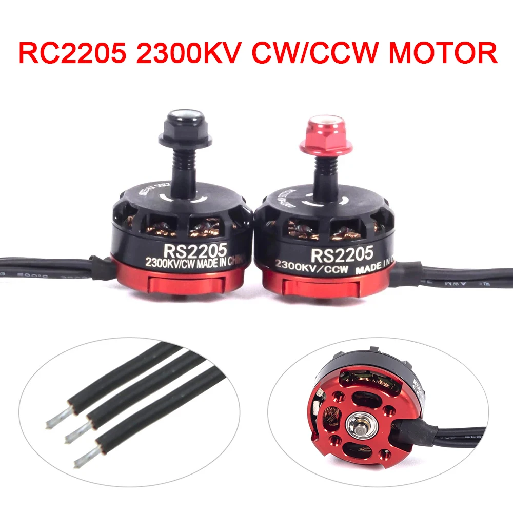 Motore brushless RS2205 2300KV 2205 CW/CCW modello di aereo a quattro assi da 5 pollici per 2-6s 20A/30A/40A FPV Racing Quadcopter ESC Drone