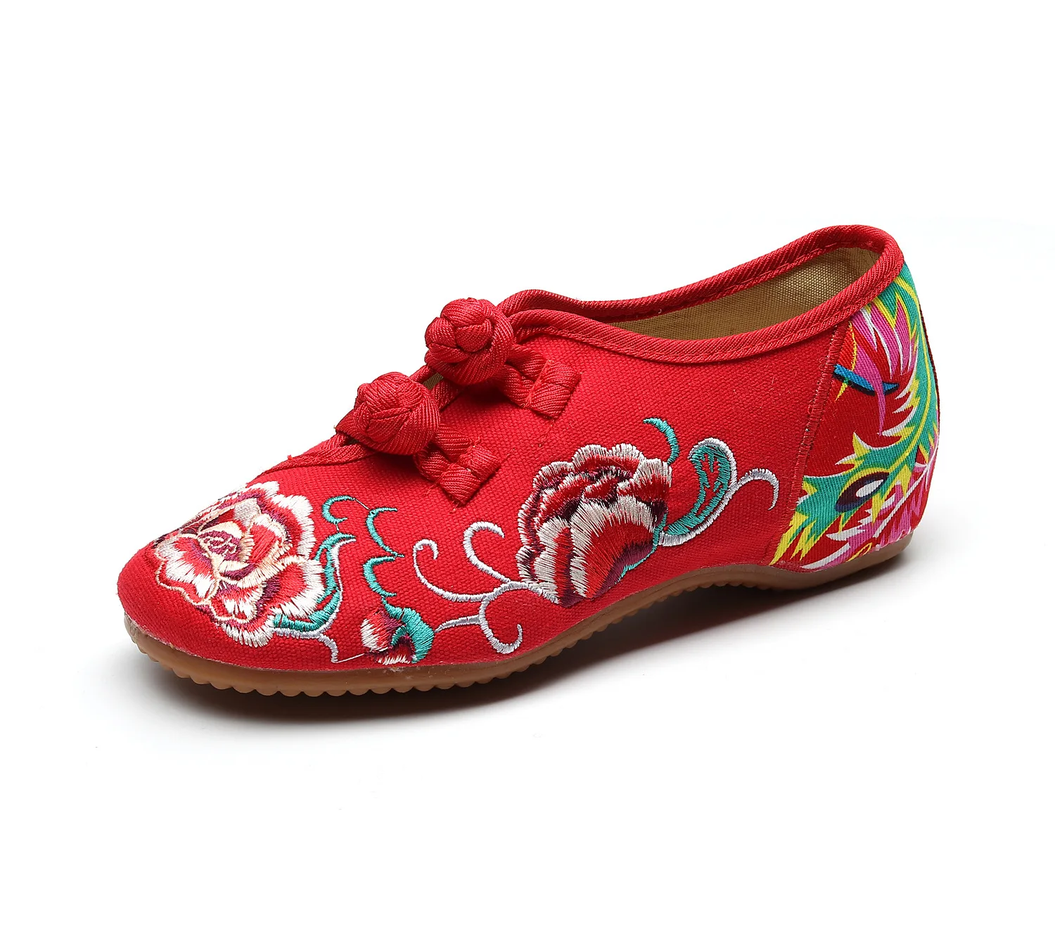 2020 Beijing Cloth Shoes Ethnic Style Embroidered Shoes Elevated Square Dance Shoes Hanfu Shoes Retro Single Shoes