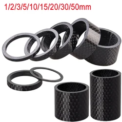 Carbon Fiber Bicycle Stem Washer, Headset Spacer, Acessórios para bicicletas de estrada, garfo dianteiro, 1 em, 2mm, 3mm, 5mm, 10mm, 15mm, 20mm, 30mm, 1-1/8 dentro