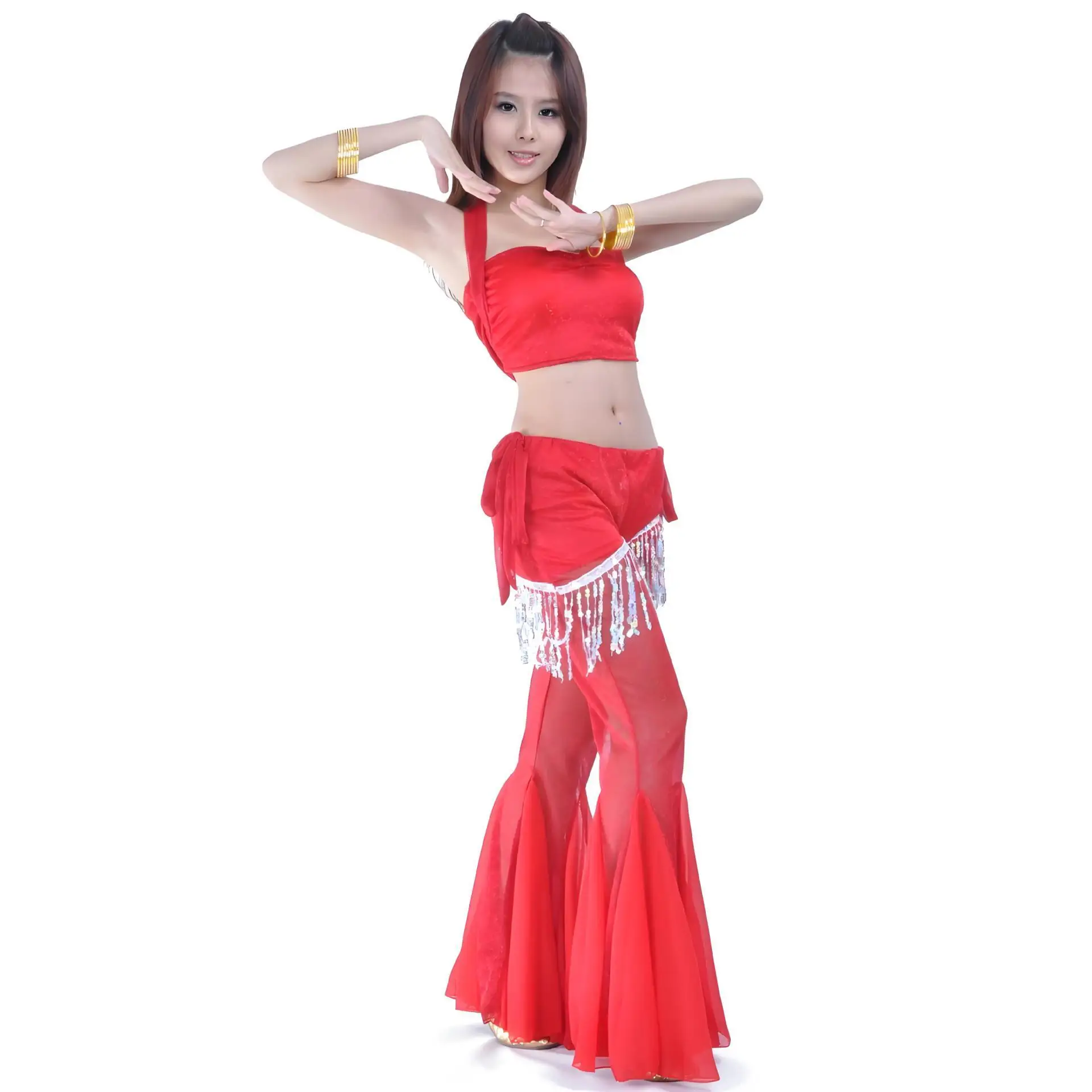 الصلبة اللون الرقص الشرقي زي الرقص الشرقي دعوى أداء الجاز شرابة الملابس الحديثة الملابس اللاتينية الحضرية الكلاسيكية أعلى بانت #3