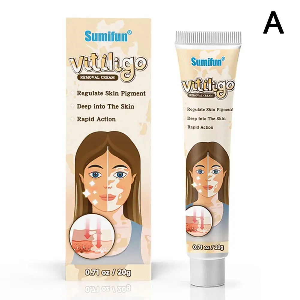 2PCS Vitiligo Treatment Repigmentation Improve Skin Pigmentation Fading Vitiligo Skin Appearance 20g