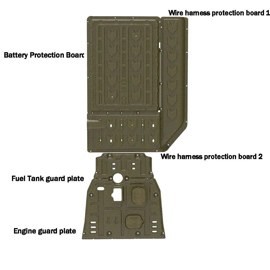 For GAC Trumpchi ES9 2024 143KM Manganese Steel Protective Plate For Motor Front And Rear Battery Circuit Chassis Guard Board