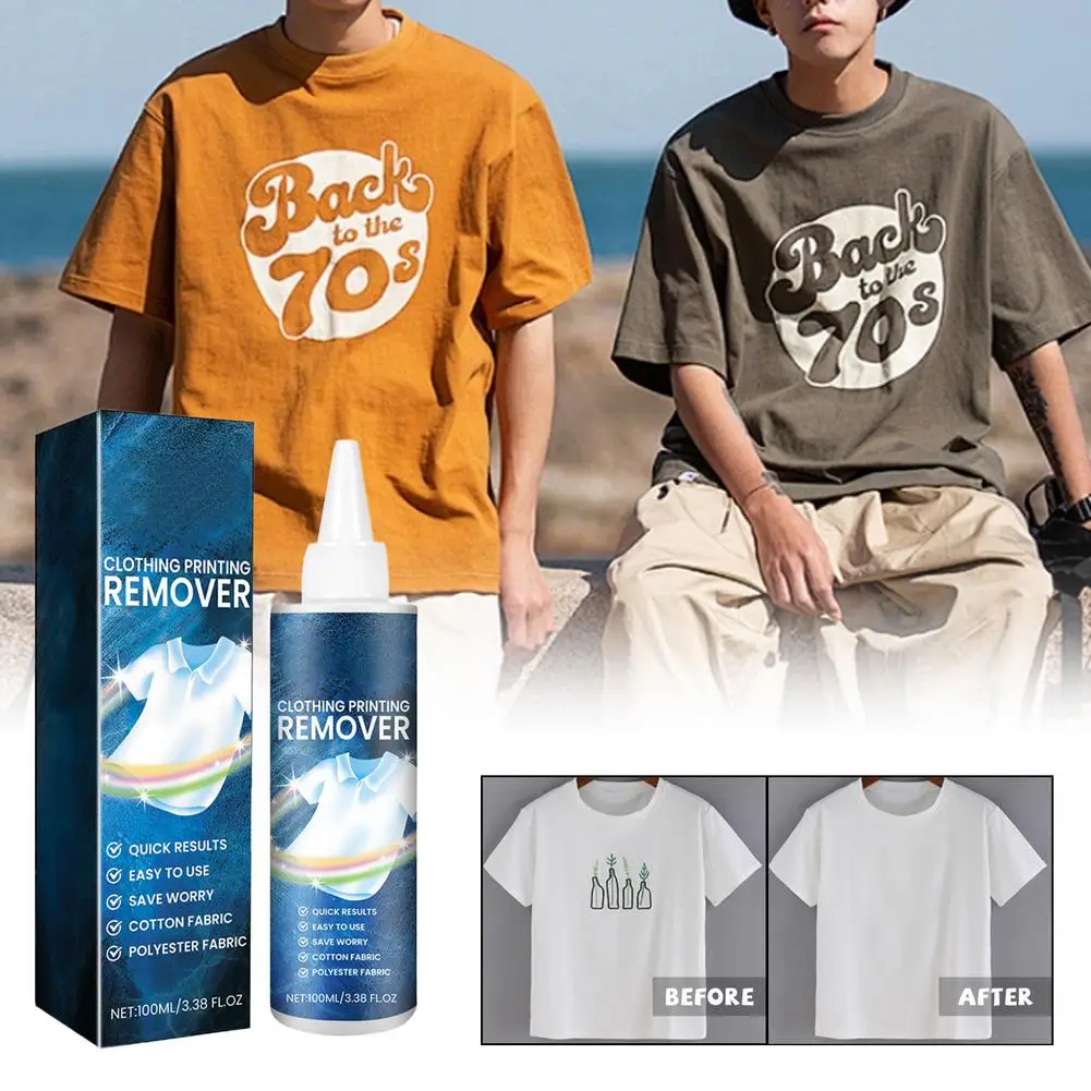 100ml Professional Quickly Clean Remove Clothing Printing Liquid Transfer Stickers Glue Traces Liquid Clothing Printing Remover