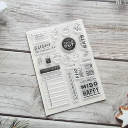 KLJUYP Cheap Eats Transparent clear stamp for DIY Scrapbooking/Card Making/Kids Christmas Fun Decoration Supplies