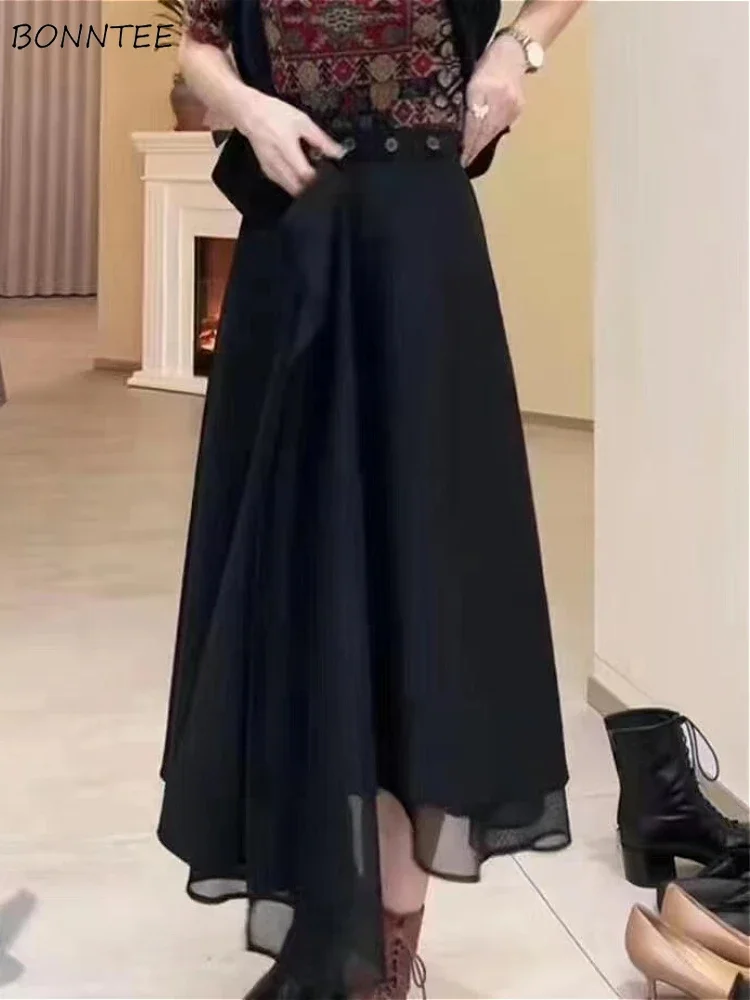 

One Piece Skirts Women Irregular Graceful Temper Office Lady Vintage Korean Fashion Soft Versatile Falda Aesthetic High Street