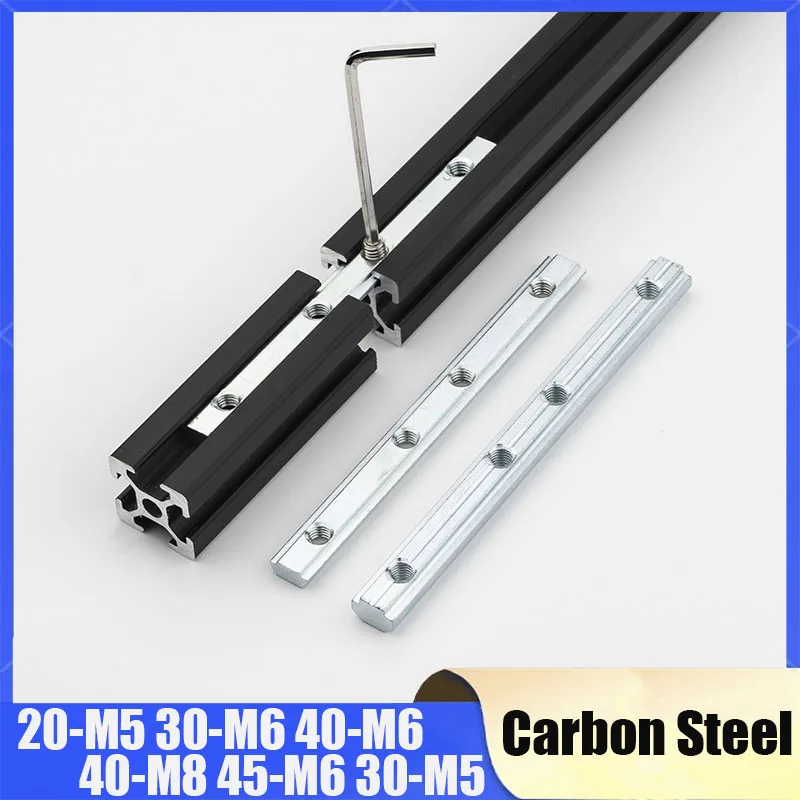 V-Slot T-Slot Joiner 180 Degree Straight Joint Inside Connector Fittings Strip For 2020 3030 4040 4545 Aluminum Profiles