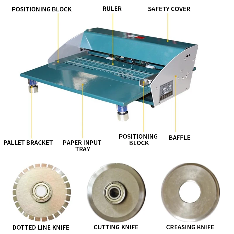 

DC-19 multifunctional electric creasing machine, dotted line solid line electric folding machine, line business cards and greeti