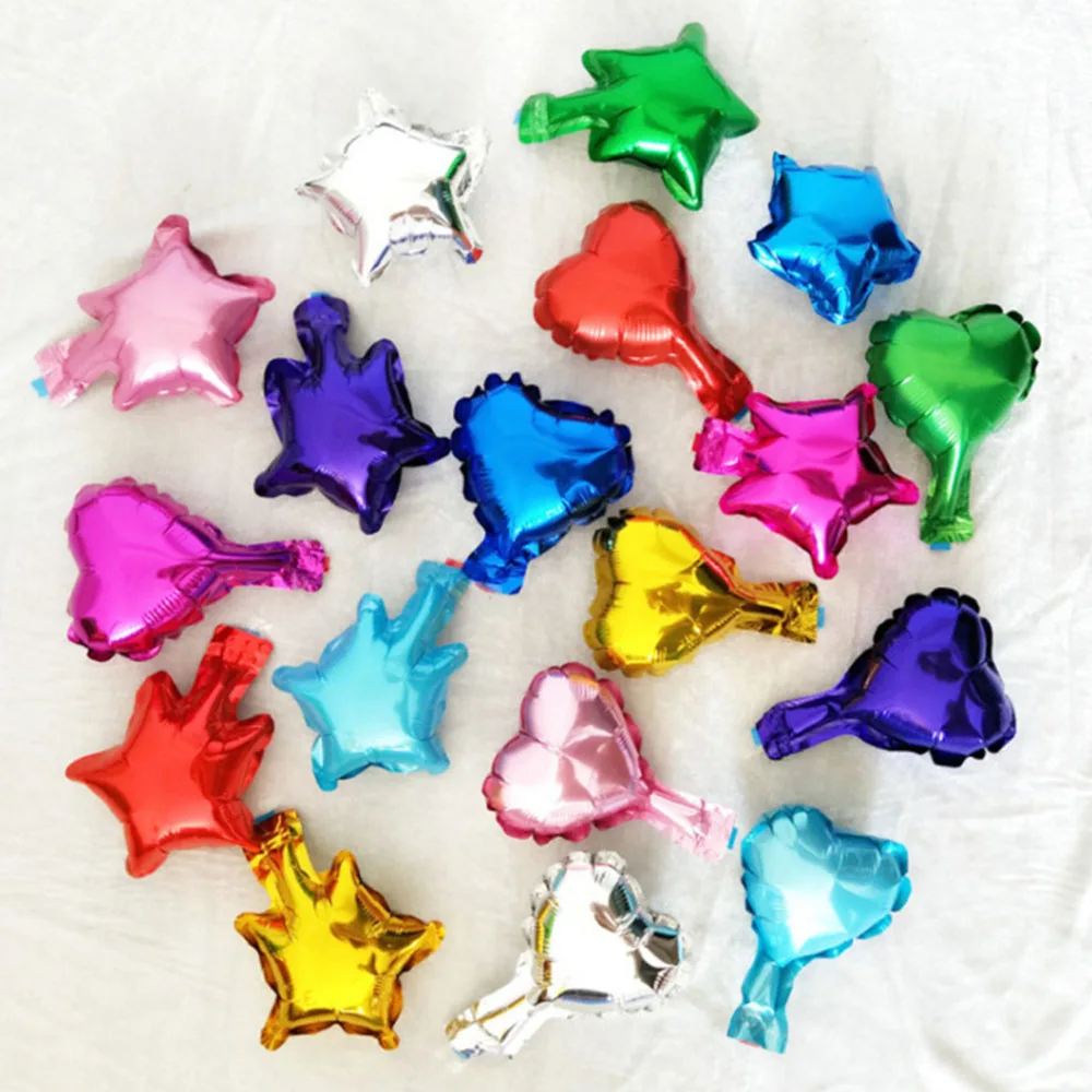 

50pcs 5inch Star Heart Foil Balloons Wedding Birthday Party Backdrop Decorations Air Inflatable Globos Child Gift Toy Supplies