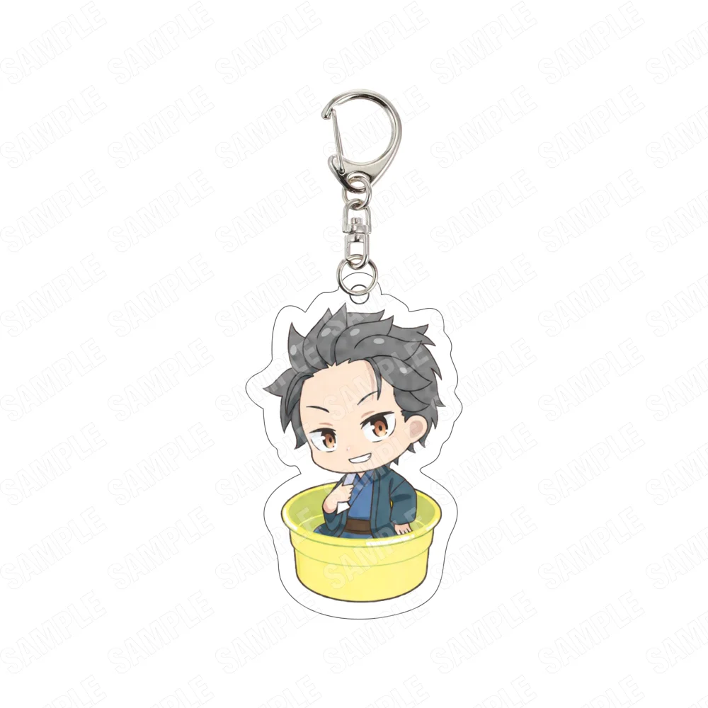 Acrylic Re:Zero Starting Life in Another World Anime Rem Ram 6CM Double Sided  Keychain Emilia Gift for Fans Cup Chibi Ver