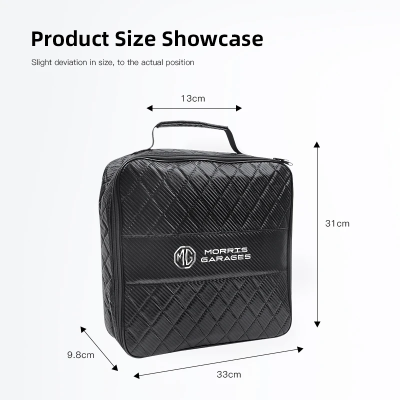 حقيبة تخزين جلدية للسيارة ذات سعة عالية حقيبة يد لصندوق السيارات لموريس جراج MG MG3 MG5 MG6 MG7 GT GS Hector HS ZS ZX EZS EHS