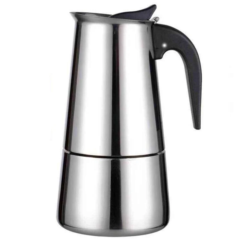 

200Ml Portable Espresso Coffee Maker Moka Pot Stainless Steel Coffee Brewer Kettle Pot For Pro Barista