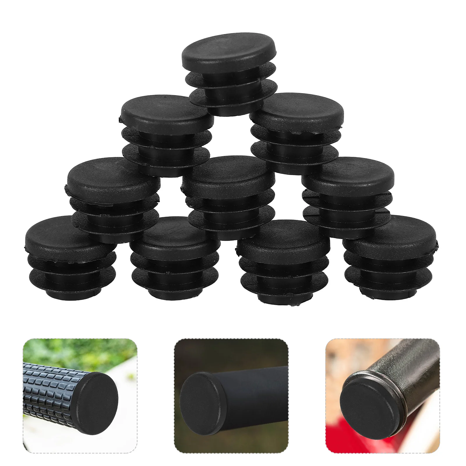 10 Pcs Bicycle Bell Handles Grip End Stoppers Cap Bar Plugs Bike Handlebar Extender