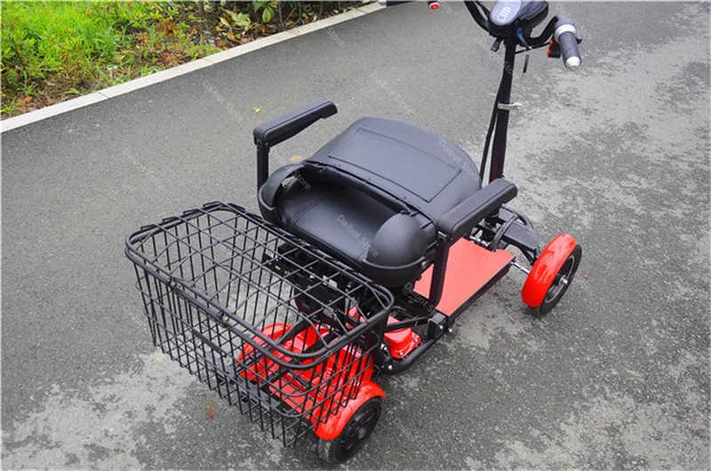 36V 500W Dual Motor klappbarer 4-Rad-Elektroroller für ältere Menschen, großer Sitz, 10-Zoll-Mobilitätsroller für Reisen, abnehmbare Armlehne – Detail 10