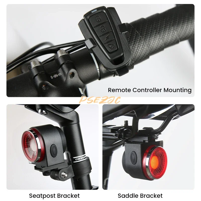 A8 Remote Anti-theft Alarm Intelligent Brake Taillights Bicycle Warning Horn Lights