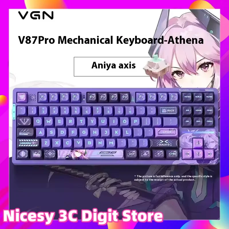 

Беспроводная механическая клавиатура Vgn V87 Pro, трехрежимное соединение, прокладка, структура, полная клавиша, с возможностью горячей замены, RGB, игровая клавиатура для киберспорта