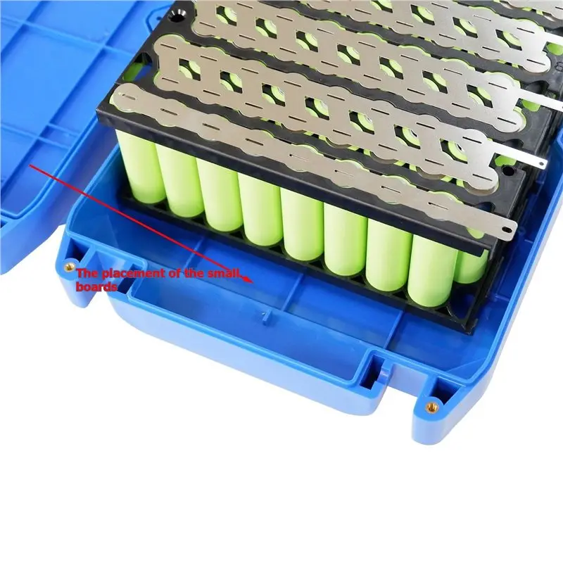 HITL 48V 30A E-Bike Battery Case Storage Box 13S 8P 18650 Holder Strip Electric Motorcycle Protection Circuit Green